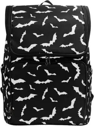 Naanle Stylish Bats Halloween Pattern Large College School Books Backpack Waterproof Computer Bag Travel Daypack for Man Woman