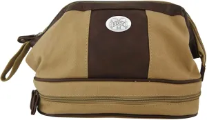NCAA Mississippi State Bulldogs Men's Canvas Concho Toiletry Bag, Khaki, One Size