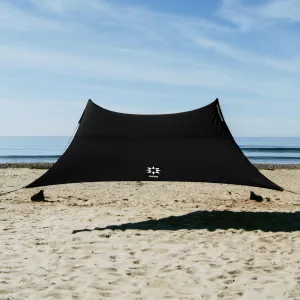 Neso Gigante - Portable Beach Tent - Ideal to Enjoy with Family and Friends - UPF 50 , Water-Resistant, and Lightweight - Black, 11' x 11'