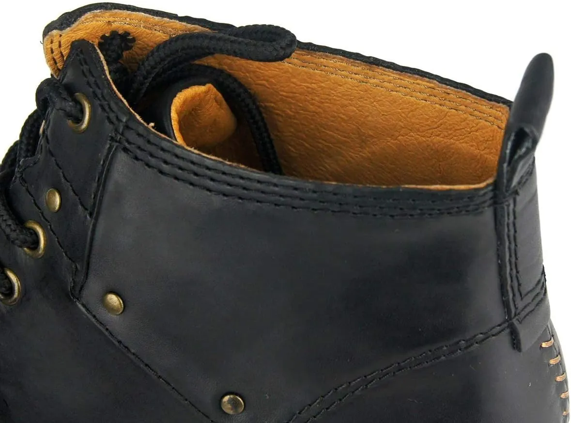 New Ankle Boots for Men Mens Lace up Ankle Boots with Decoration Holiday Club Office for Party The First Layer of Cowhide Pure Genuine Leather
