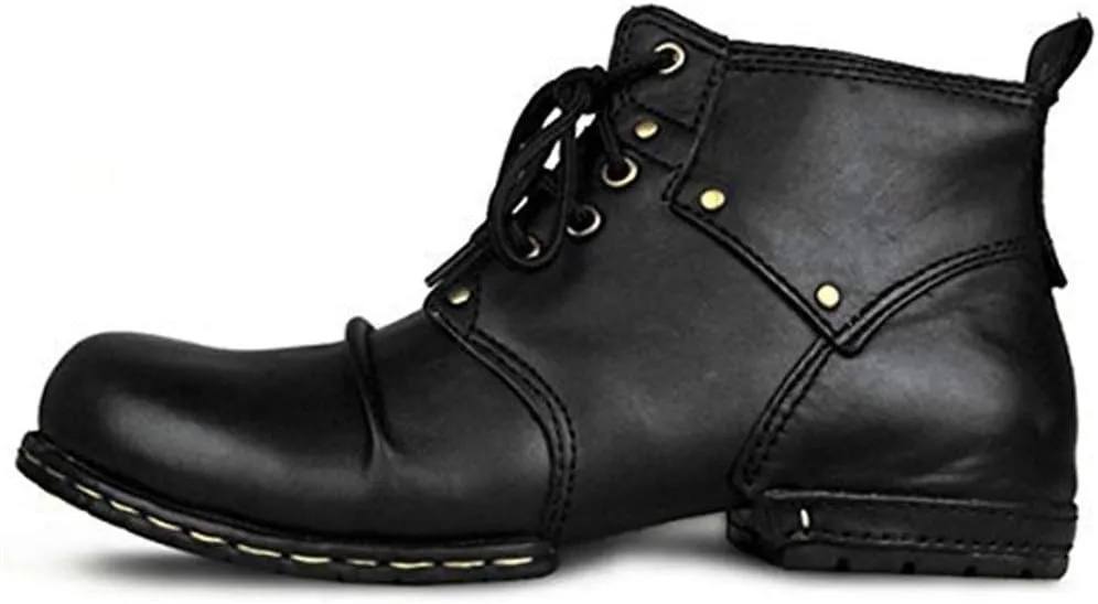 New Ankle Boots for Men Mens Lace up Ankle Boots with Decoration Holiday Club Office for Party The First Layer of Cowhide Pure Genuine Leather