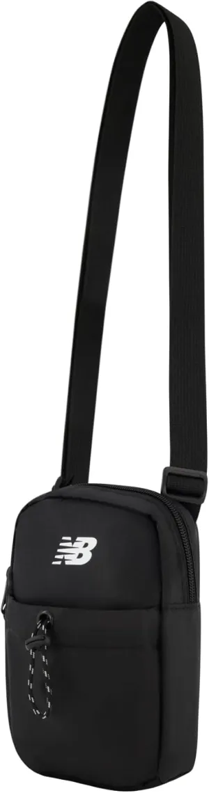 New Balance Sling Bag, Casual Commuter Shoulder Handbag for Men and Women, Black, One Size