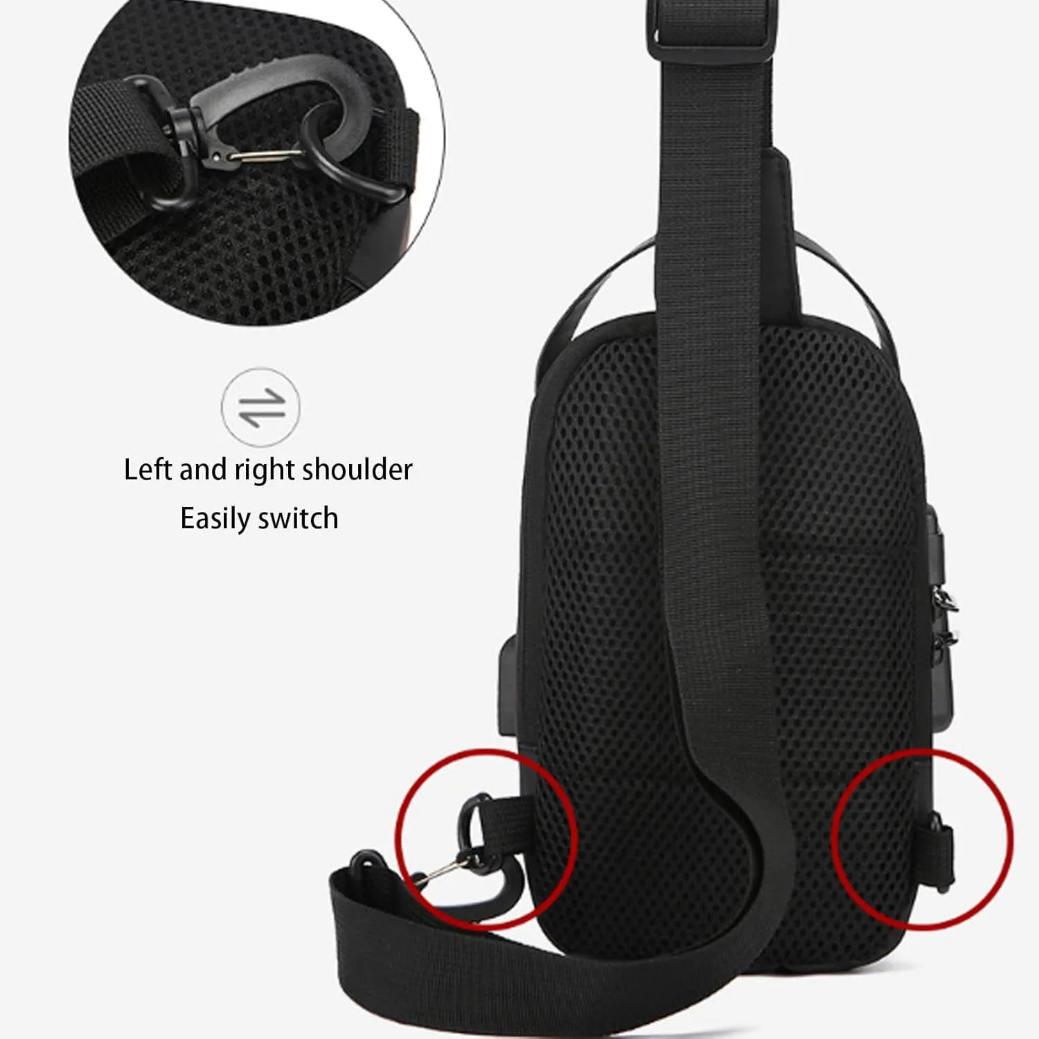 New Carbon Fiber Streamline Anti-Theft Sling Bag, Sport Waterproof Shoulder Bag, For Daily Trips, Commutes