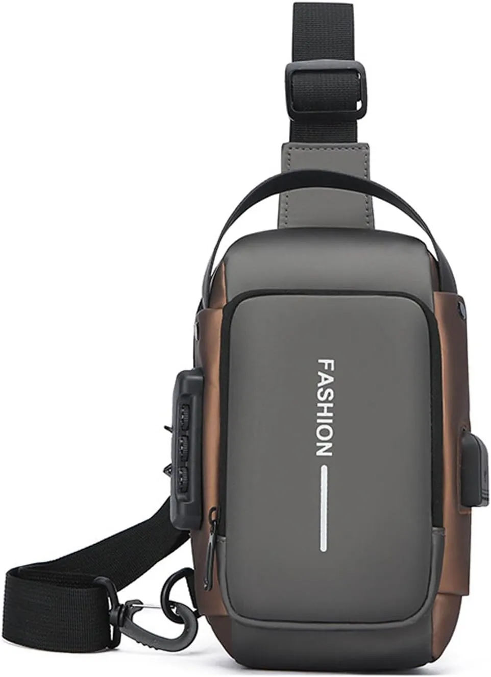 New Carbon Fiber Streamline Anti-Theft Sling Bag, Sport Waterproof Shoulder Bag, For Daily Trips, Commutes