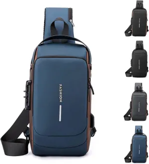 New Carbon Fiber Streamline Anti-Theft Sling Bag, Sports Crossbody Anti-Theft Shoulder Bag, Waterproof Shoulder Bag