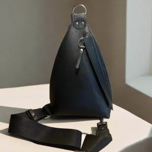 NEW - Delta Sling Bag  - 9 COLOURS - Leather Front and Back Cross Body Bag