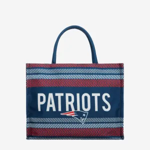 New England Patriots Stitch Pattern Canvas Tote Bag