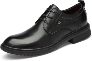 New Formal Dress Shoes for Men Lace Up Round Toe Crocodile Embossed Shoes Slip Resistant Anti-Slip Non Slip Party
