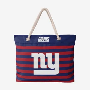 New York Giants Nautical Stripe Tote Bag