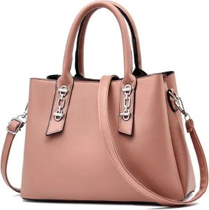 NICOLE & DORIS Fashion Women Tote Handbag Simple Top Handle Bags Casual Shoulder Bags Leather PU Ladies Crossbody Bag