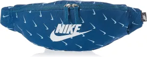 Nike Heritage Waistpack Allover Print Unisex Fanny Packs Size OS, Color: Blue/Marina-Blue