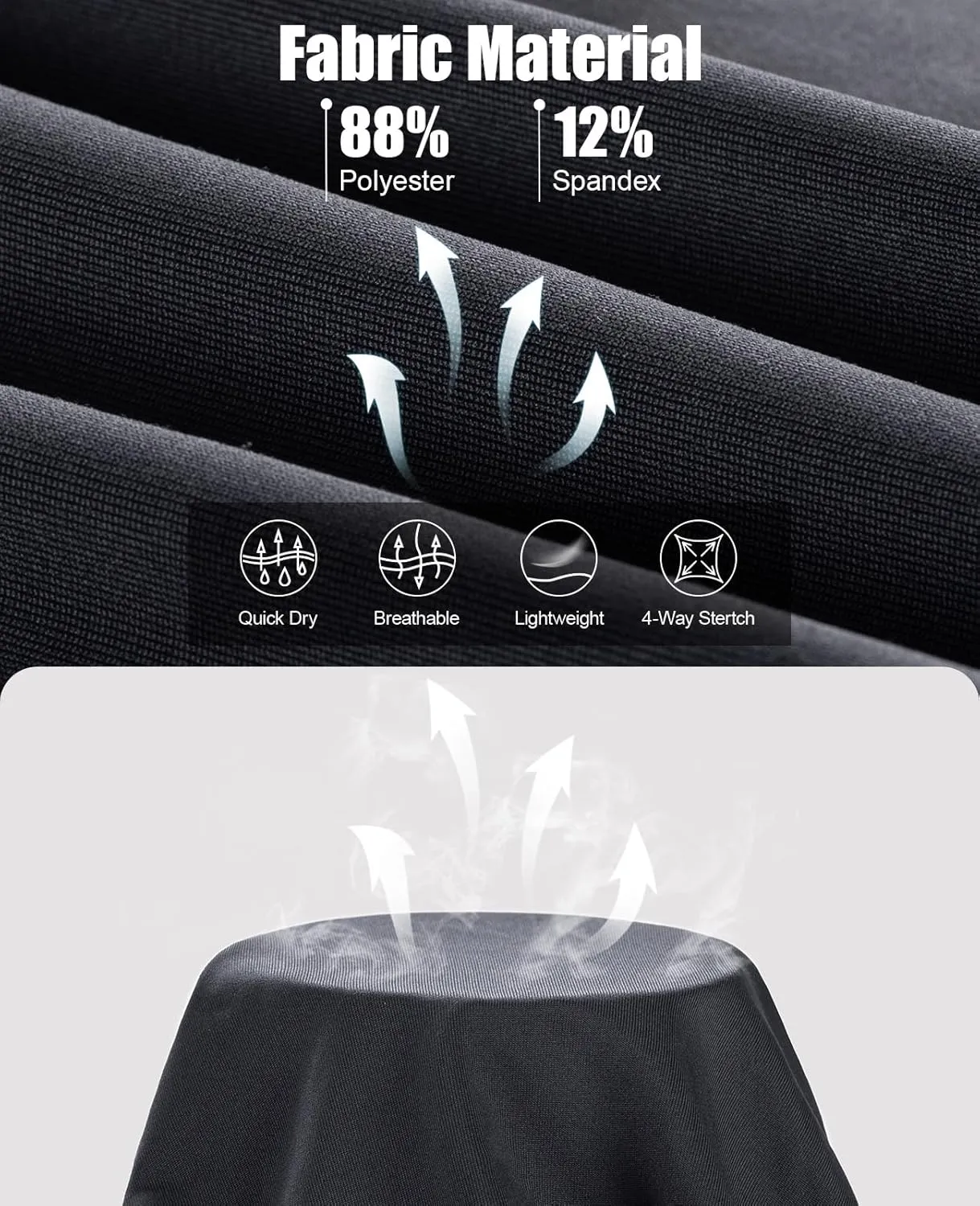 Niksa 3 Pack Compression Shorts Men, Spandex Athletic Workout Running Shorts Performance Sport Baselayer Underwear
