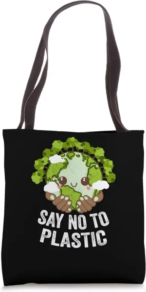 No to Plastic Sustainable Nature Lover Zero Waste Tote Bag