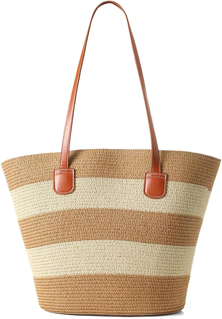 Nollia Straw Bags For Women | Travel Straw Totes Bag, Summer Woven Handmade, Shoulder Bag Handbag