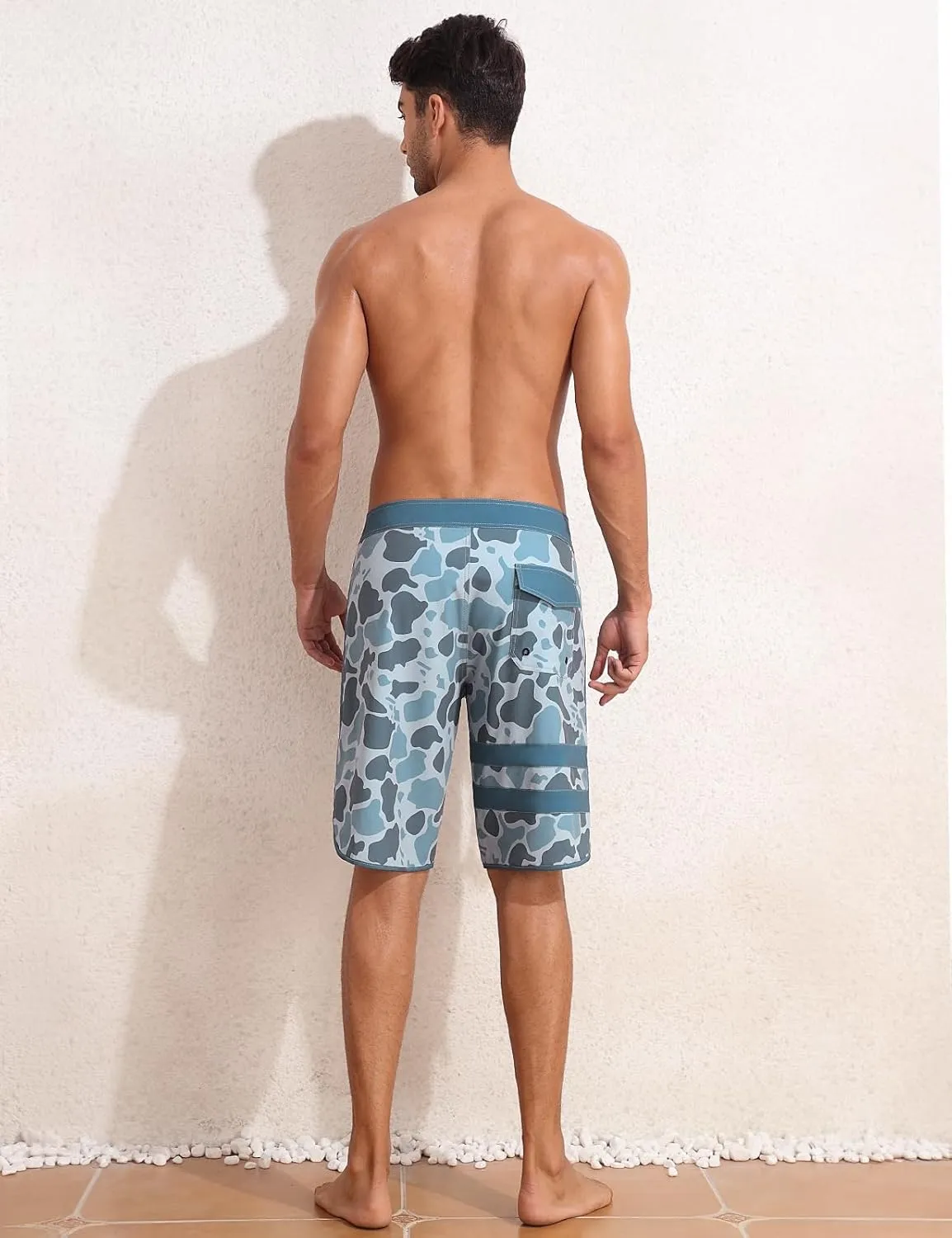 Nonwe Men's Swim Trunks Quick Dry Water Sports Beach Board Shorts with Liner