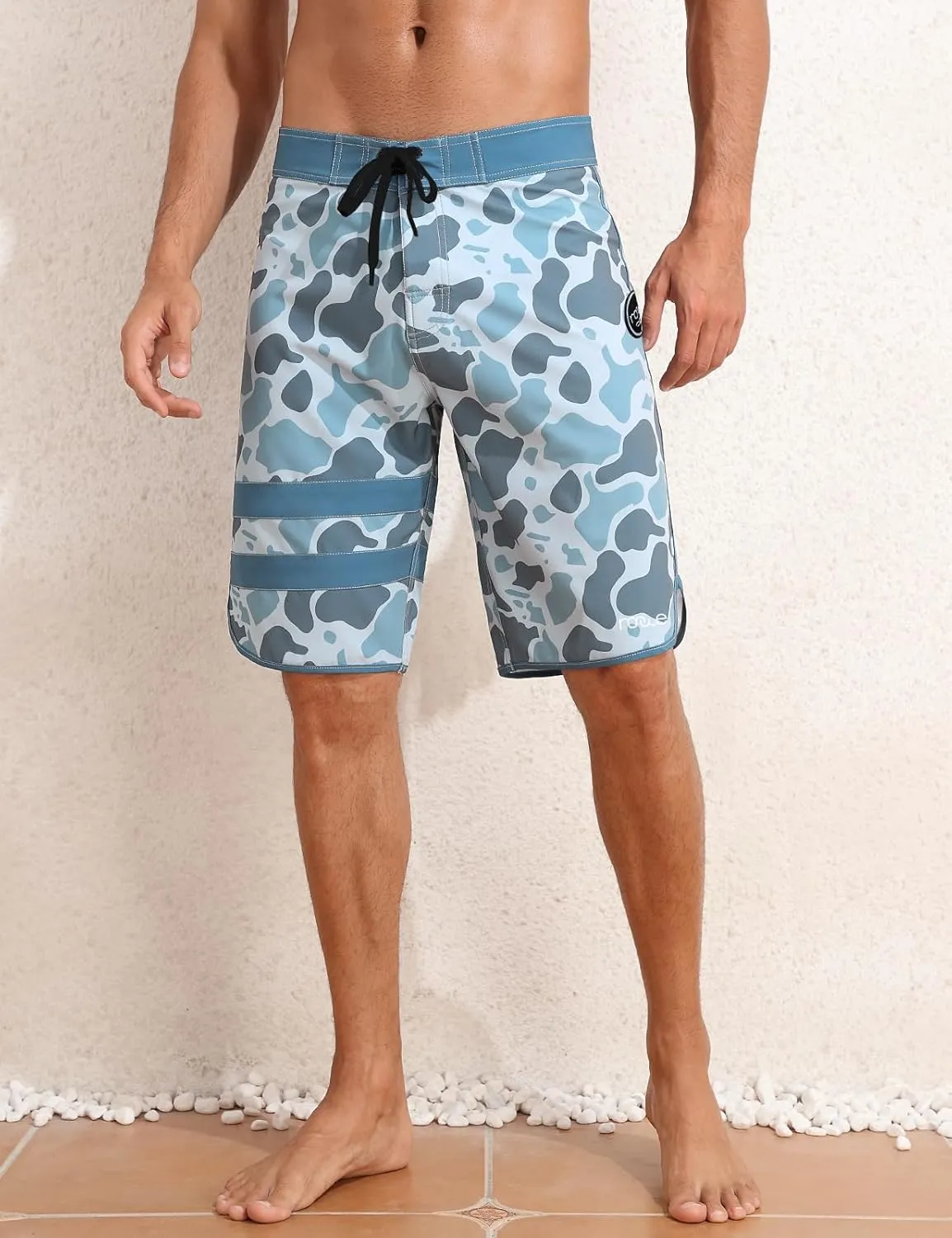 Nonwe Men's Swim Trunks Quick Dry Water Sports Beach Board Shorts with Liner
