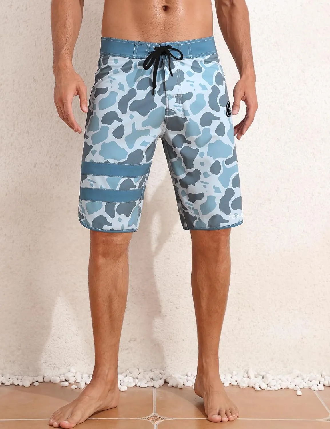 Nonwe Men's Swim Trunks Quick Dry Water Sports Beach Board Shorts with Liner