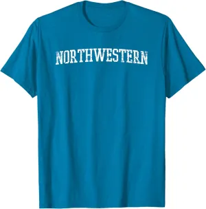 Northwestern- Throwback Design - Vintage Worn Classic T-Shirt
