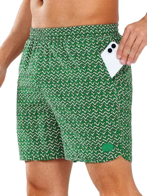 NORTHYARD Men's Swim Trunks 5" Quick Dry Swim Shorts with Mesh Liner Packable for Swimwear Surfing Beach Travel