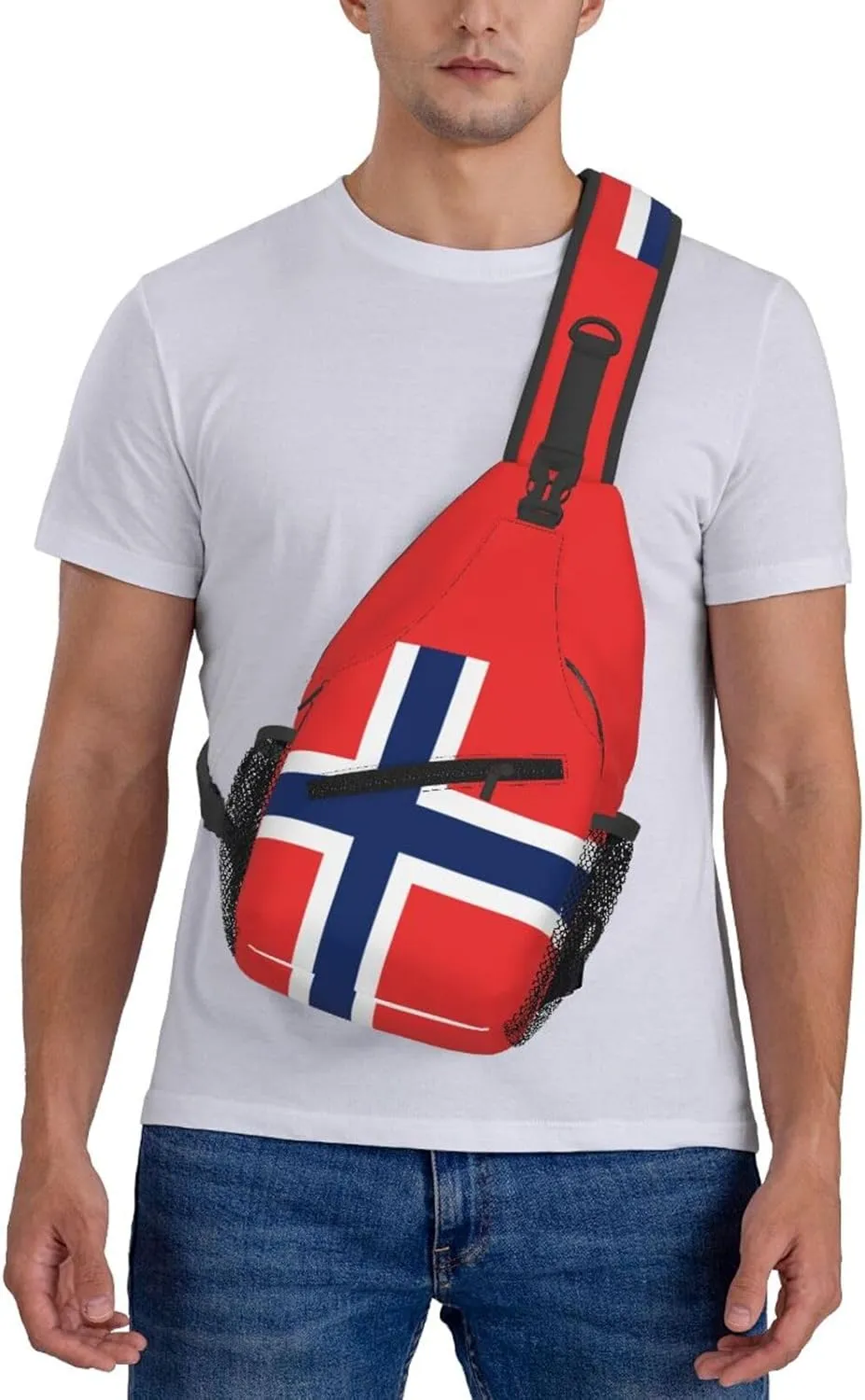 Norway Crossbody Bag Norway Flag Shoulder Bag Backpack Norwegian Sling Bag Norway Norwegian Chest Casual Daypack Bag