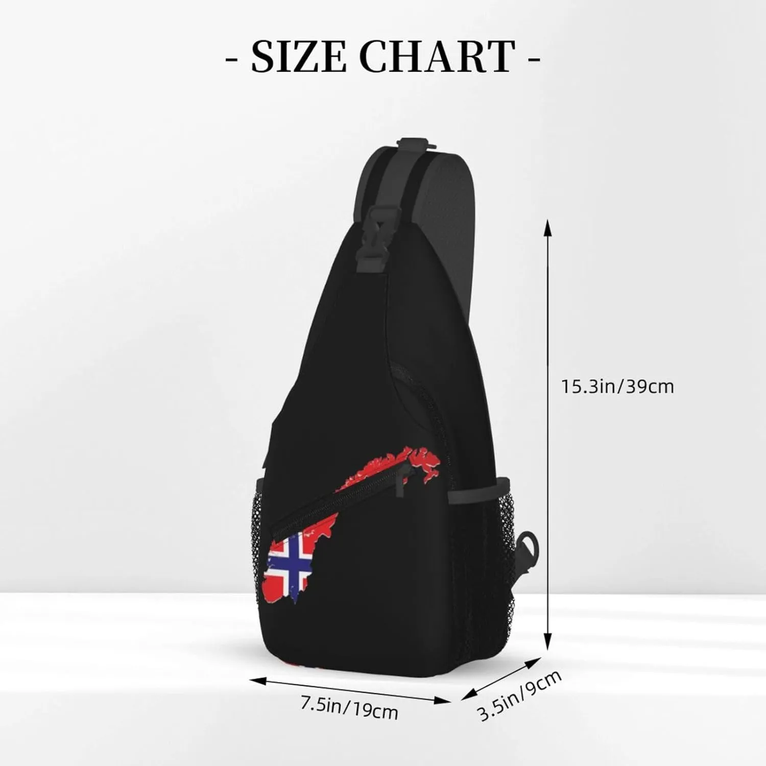 Norway Crossbody Bag Norway Flag Shoulder Bag Backpack Norwegian Sling Bag Norway Norwegian Chest Casual Daypack Bag