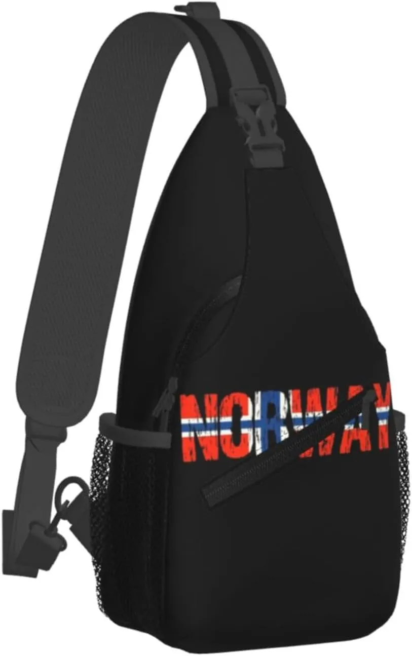 Norway Crossbody Bag Norway Flag Shoulder Bag Backpack Norwegian Sling Bag Norway Norwegian Chest Casual Daypack Bag