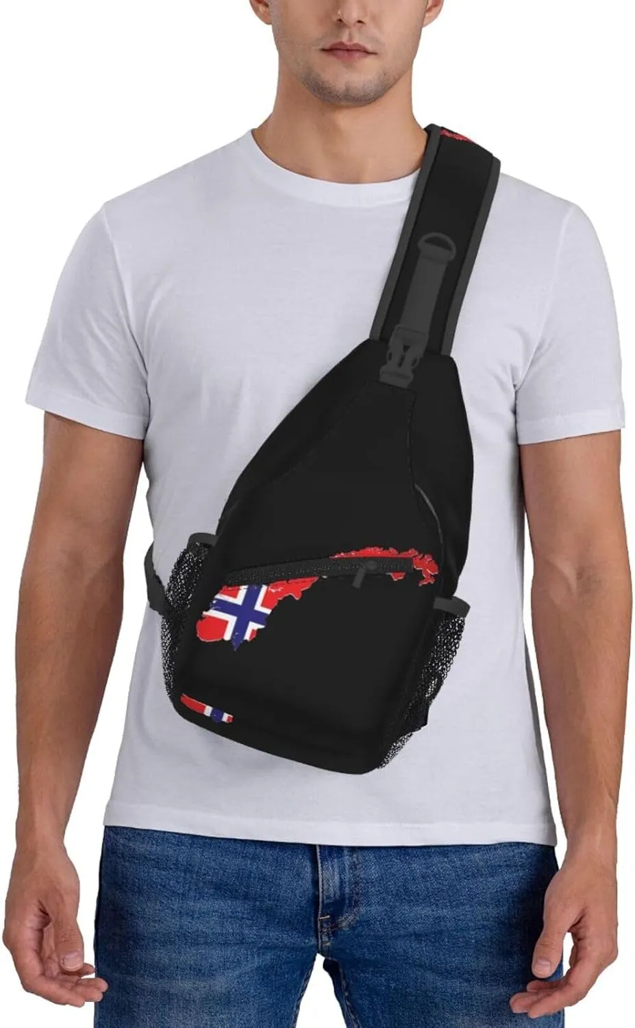 Norway Crossbody Bag Norway Flag Shoulder Bag Backpack Norwegian Sling Bag Norway Norwegian Chest Casual Daypack Bag