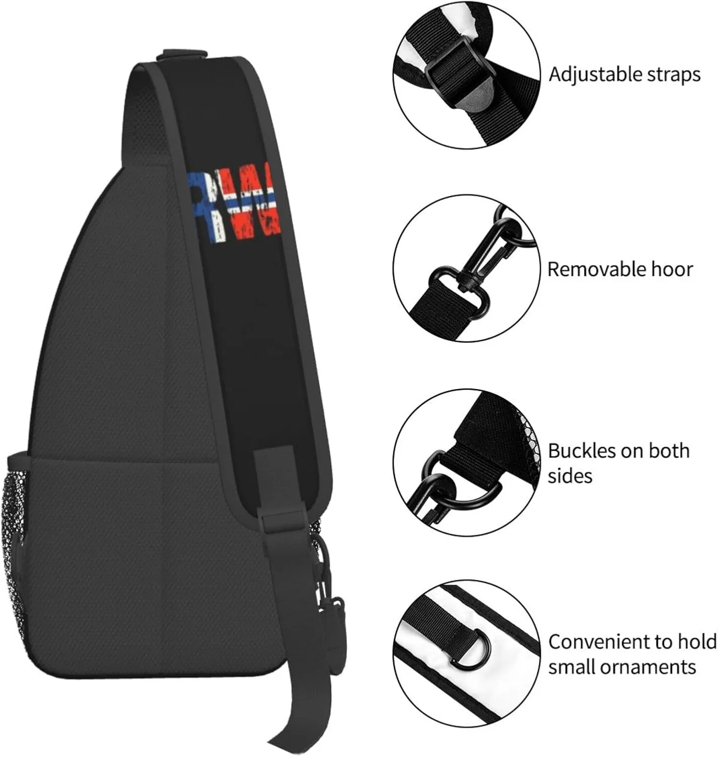 Norway Crossbody Bag Norway Flag Shoulder Bag Backpack Norwegian Sling Bag Norway Norwegian Chest Casual Daypack Bag