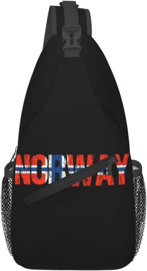 Norway Crossbody Bag Norway Flag Shoulder Bag Backpack Norwegian Sling Bag Norway Norwegian Chest Casual Daypack Bag