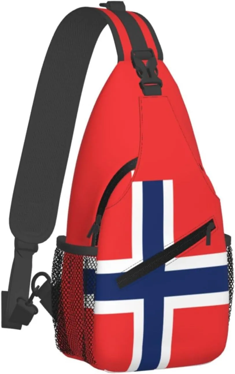 Norway Crossbody Bag Norway Flag Shoulder Bag Backpack Norwegian Sling Bag Norway Norwegian Chest Casual Daypack Bag