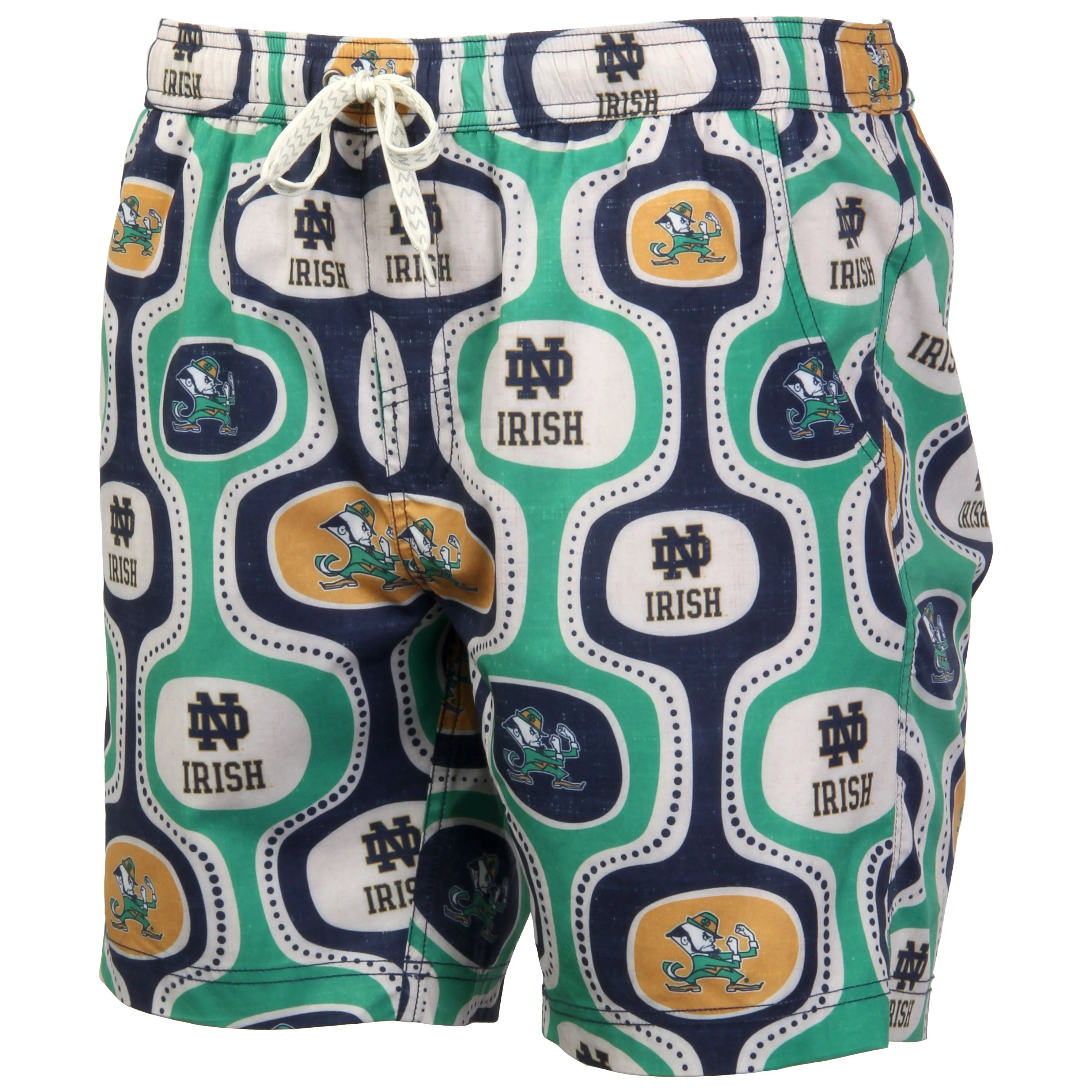Notre Dame Wes and Willy Mens College Cabana Boy Retro Tech Swim Trunk