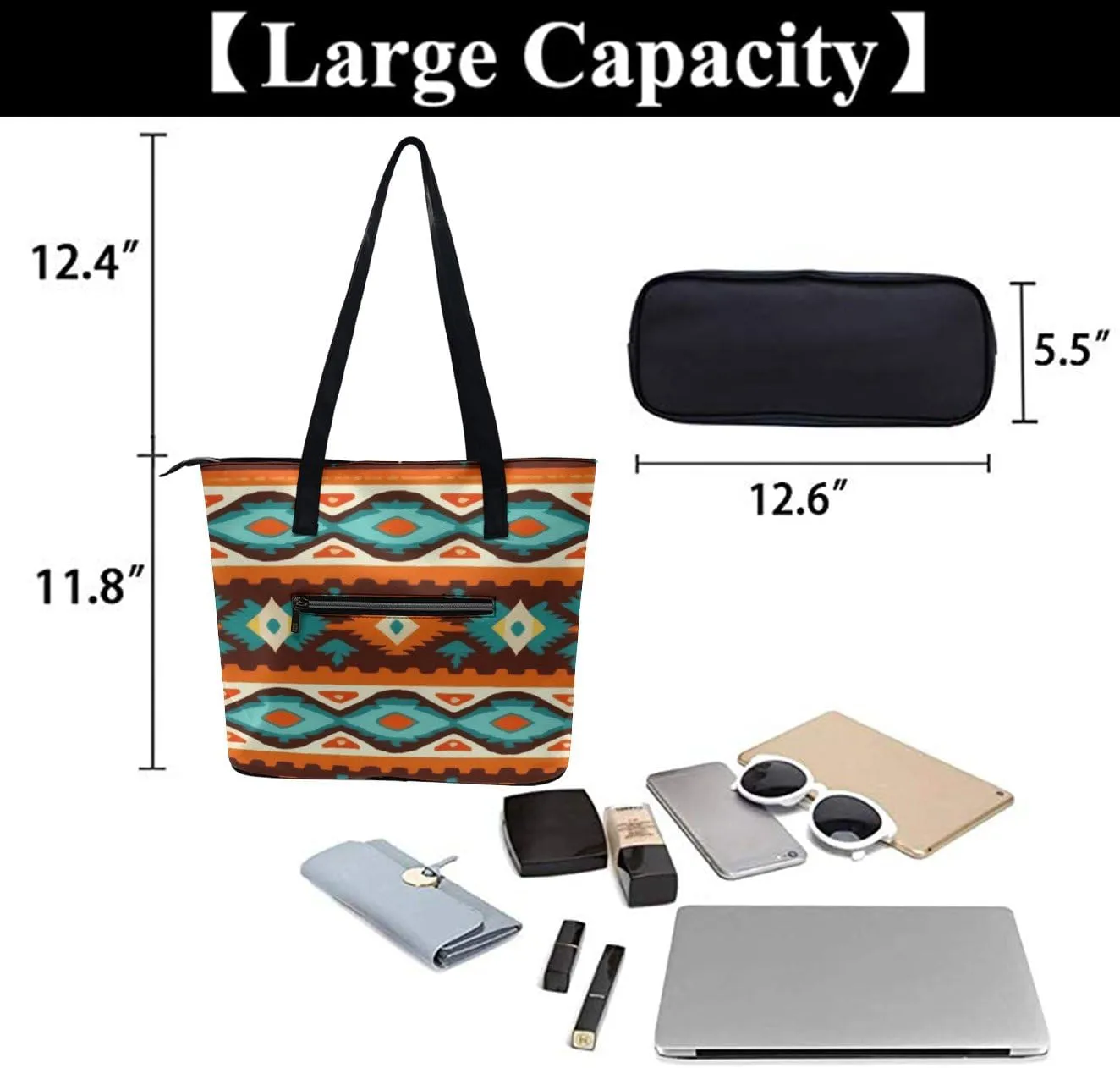 Novelty Handbag for Adults, Women's Large Capacity Tote Bag Laptop Bags with Compartment for Business