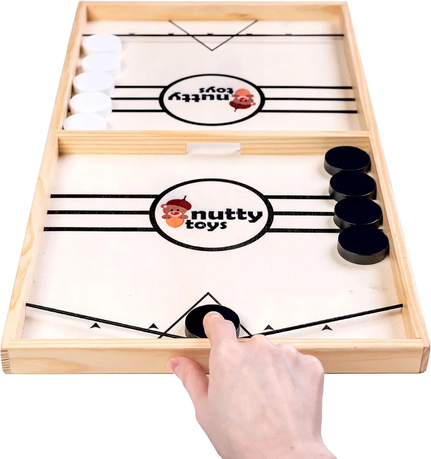 Nutty Toys Sling Puck Family Game XL - Fast & Rapid Tabletop Table Battle 2025 Unique Kids, Teens & Adults Easter Basket Stuffers Idea, Best Teenage Girl, Teen Boy & Tween Birthday Present