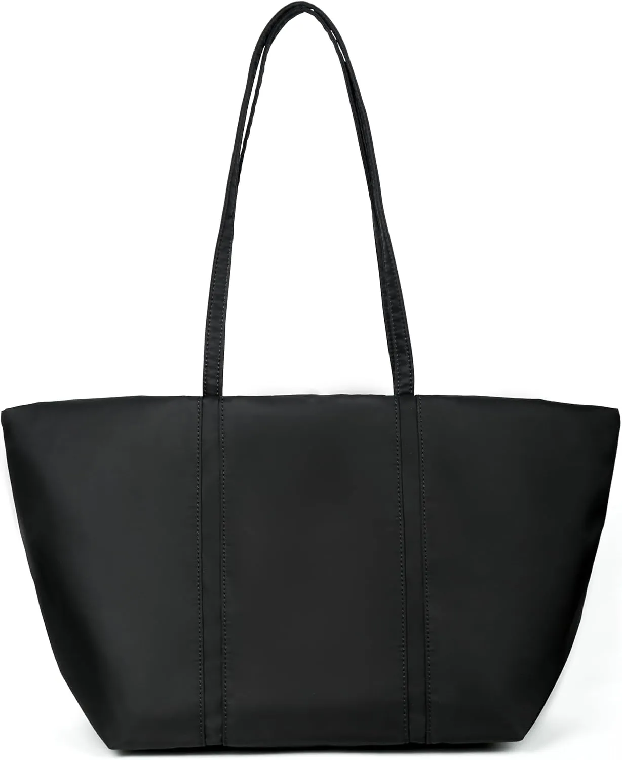 Nylon Tote Bag with Drawstring Closure and Inner Pocket for Women - Work, Laptop, Gym, Travel, and Everyday Use