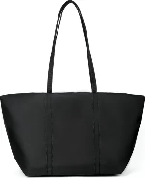 Nylon Tote Bag with Drawstring Closure and Inner Pocket for Women - Work, Laptop, Gym, Travel, and Everyday Use