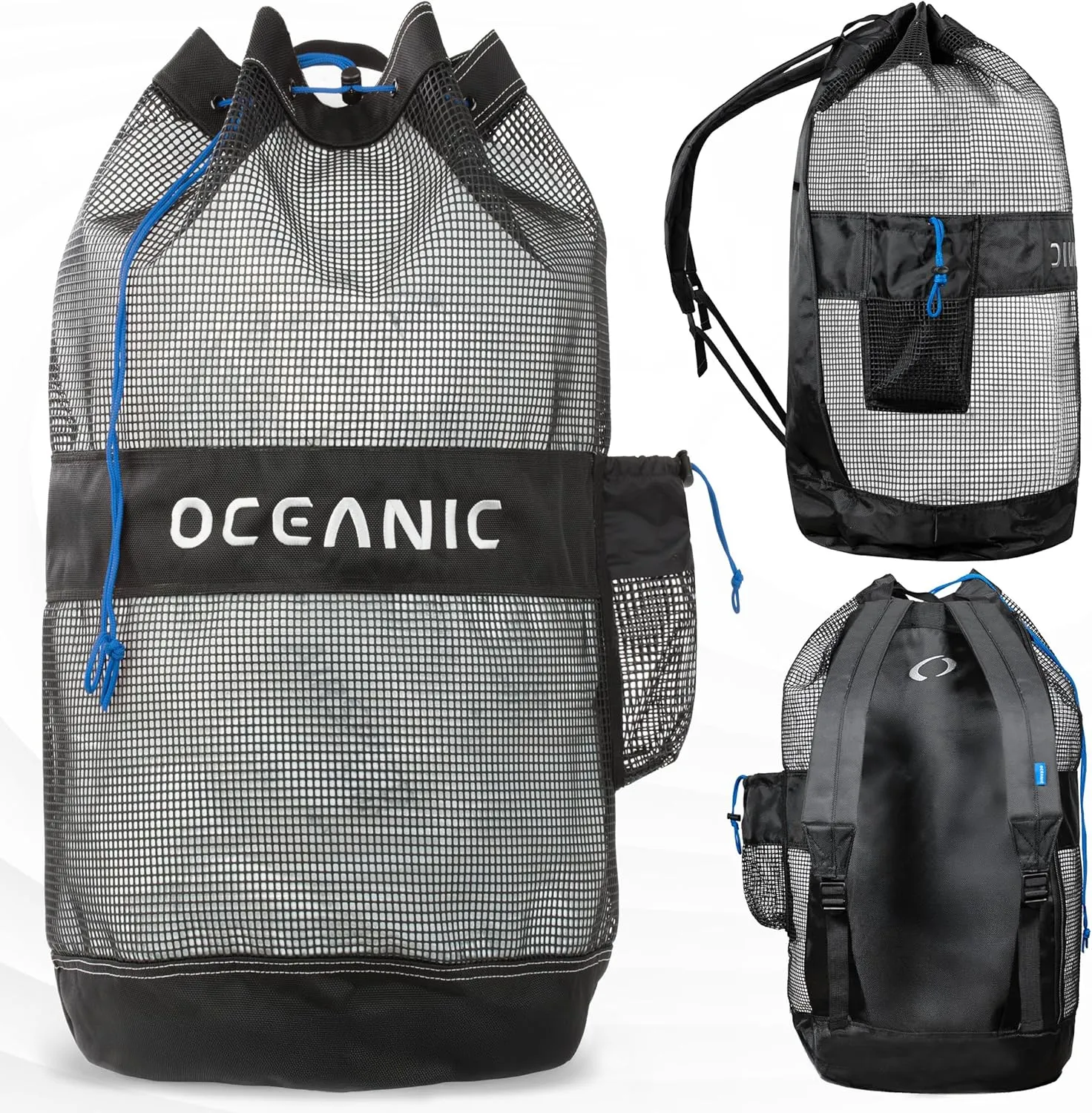 Oceanic Scuba Snorkel Bag, XL Mesh Dive Bag Backpack, Lightweight, Quick-Dry, Padded Straps, Internal Pocket, Ideal for Snorkeling, Beach Gear & Outdoor Sports