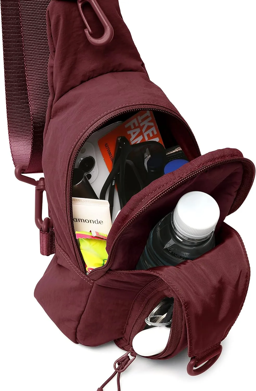 ODODOS Daily Sling Bag with Adjustable Straps Crossbody Chest Bag Lightweight Small Backpack for Casual Traveling Hiking