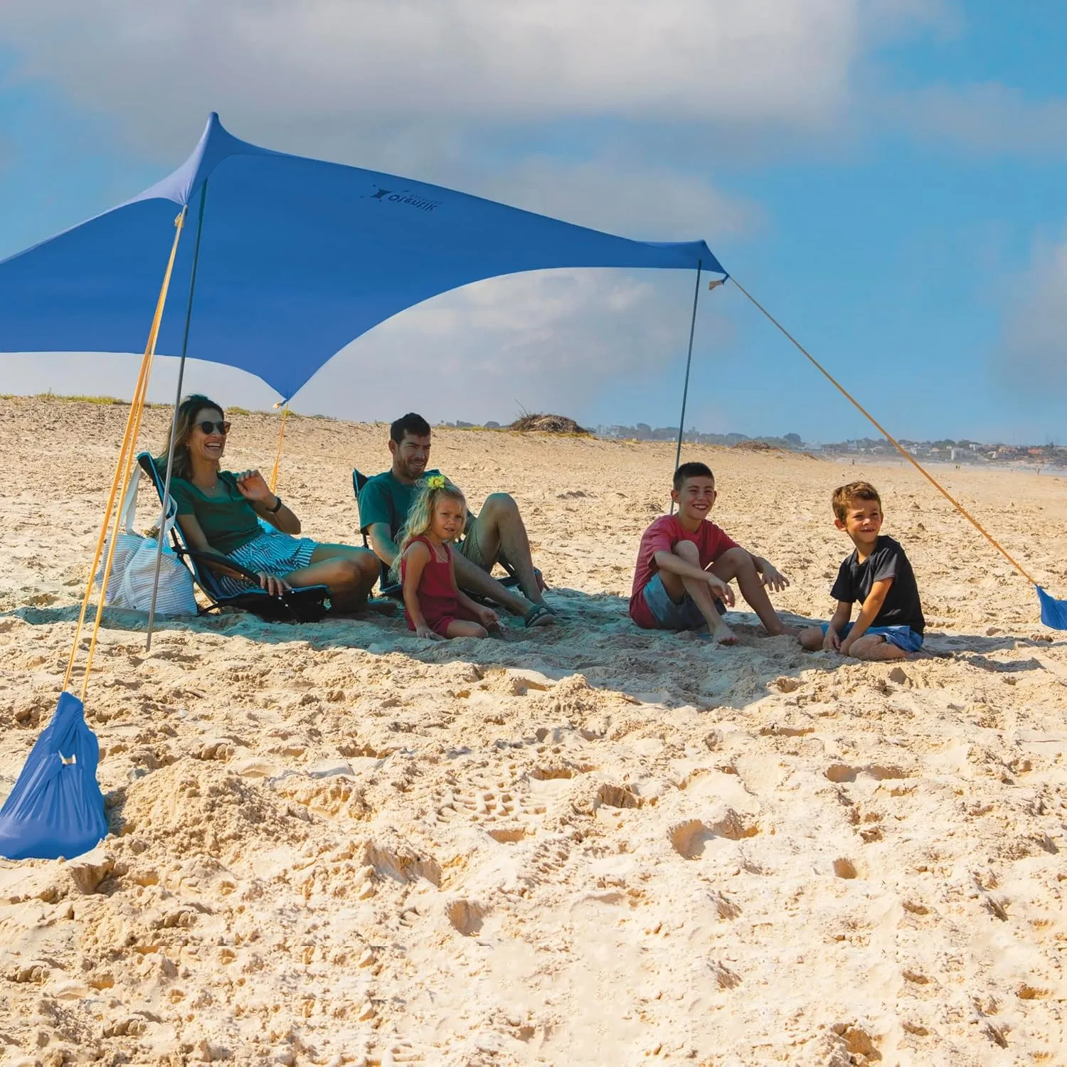 Otentik Beach Sunshade - with Sandbag Anchors - The Original Sunshade Since 2011