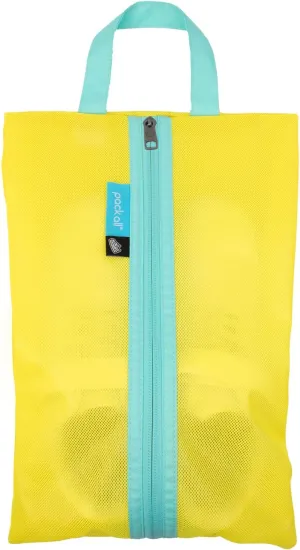 pack all Kids Shoe Bag for Travel, Water-Resistant Shoe Pouch for Gym, Odor-Resistant Soccer Cleats Bag for Sport, Cute Design for Girls, Boys, Toddlers (Yellow)