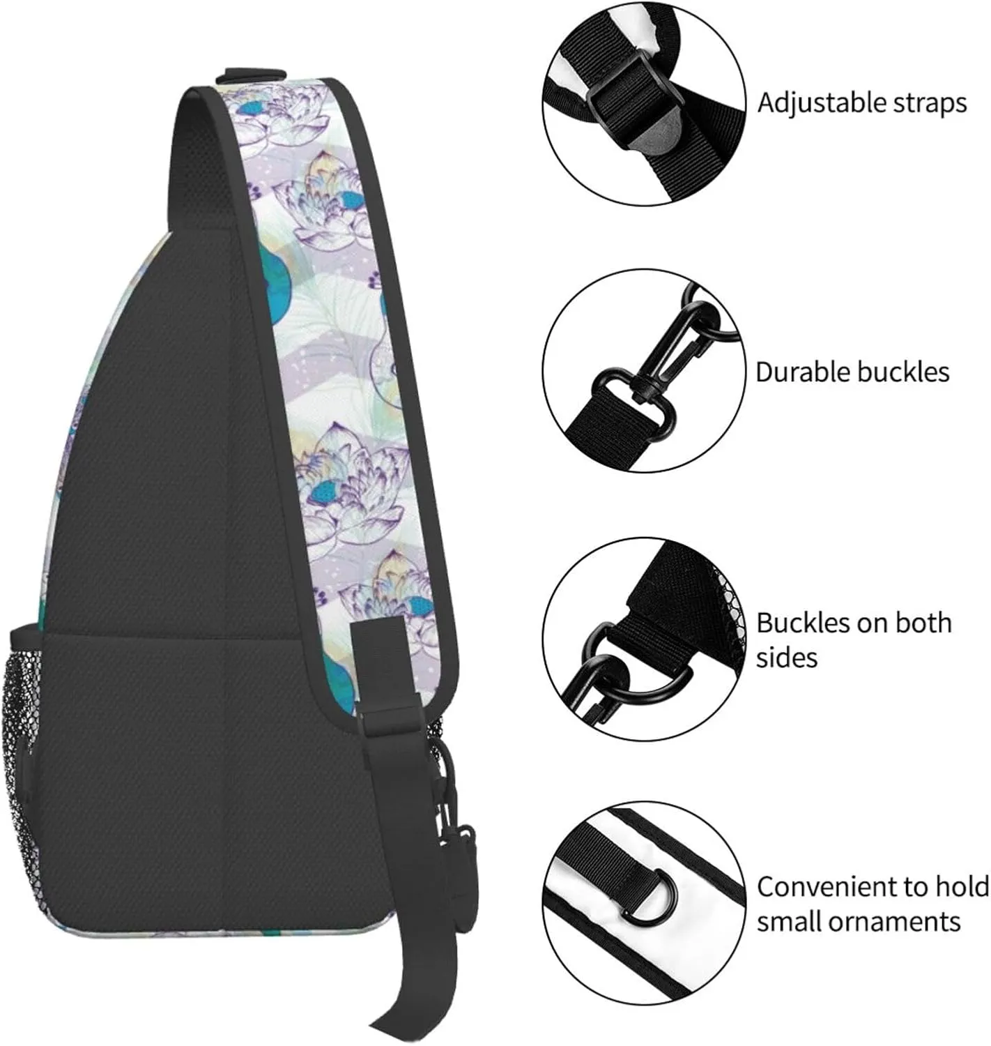 Peacock Crossbody Bag Women Shoulder Bag Backpack Cute Sling Bag Chest Casual Daypack Feather Bag Outdoor