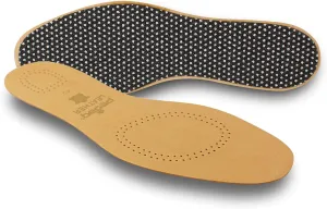pedag Leather Insole with Sweat Wicking Carbon Layer, Handmade in Germany, Fits Pumps and Dress Shoes, Tan, US W10 M7 / EU 40