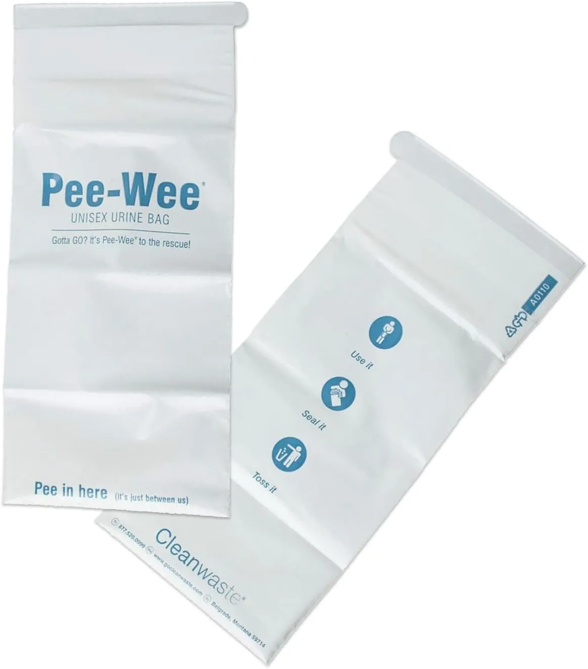 Pee-Wee by Cleanwaste Unisex Urine Bags-12 Pack (D455PW12)