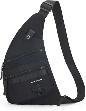 Peicees Small Sling Bag For Men Women Crossbody Shoulder Bag Purse Anti Theft Chest Bag For Travel Hiking Riding Lightweight