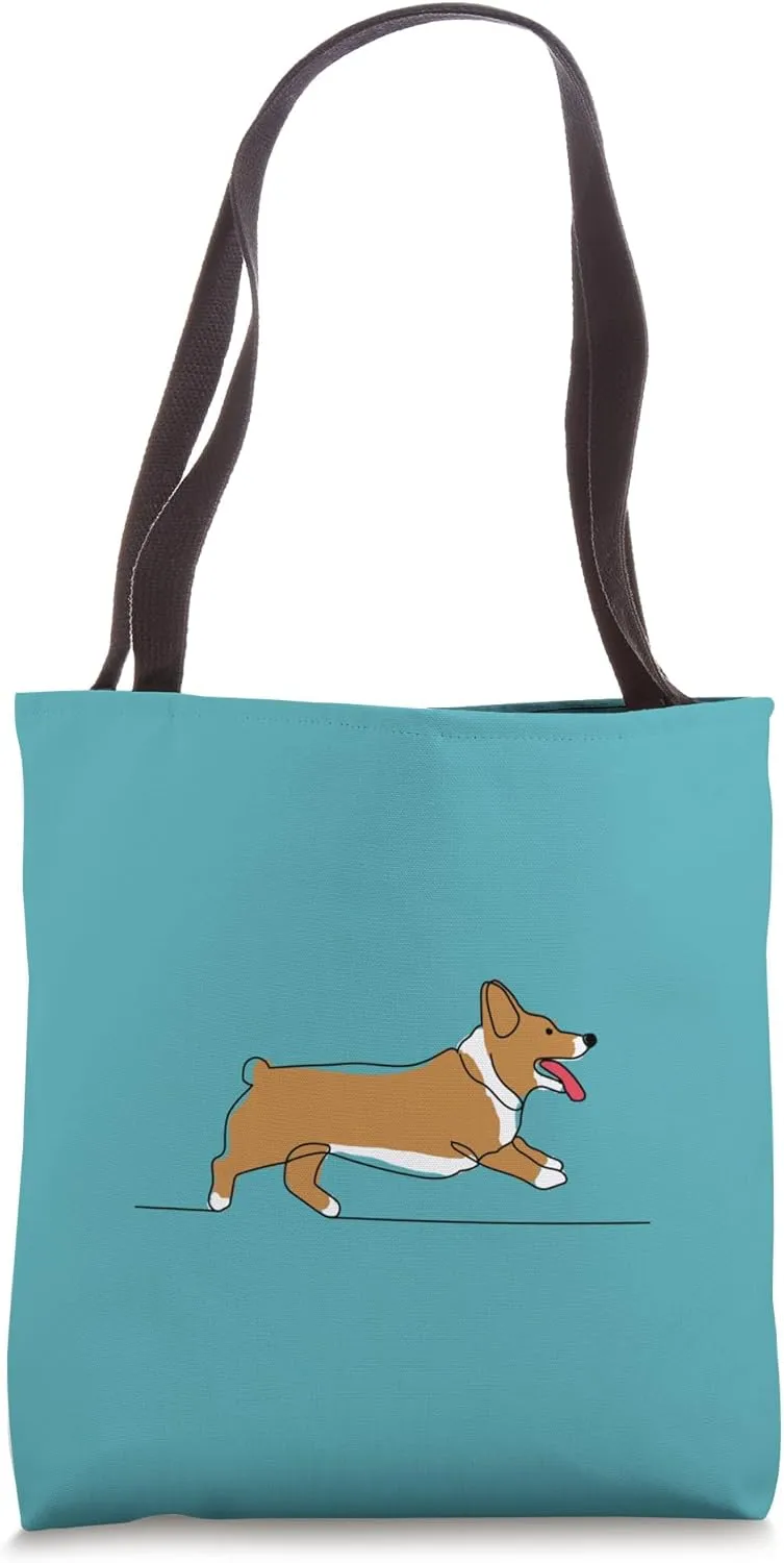 Pembroke Welsh Corgi Modern Line Art Design Tote Bag