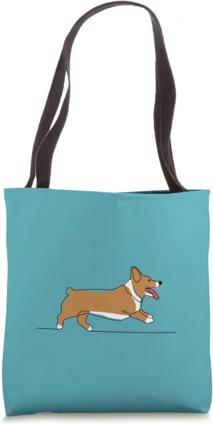 Pembroke Welsh Corgi Modern Line Art Design Tote Bag