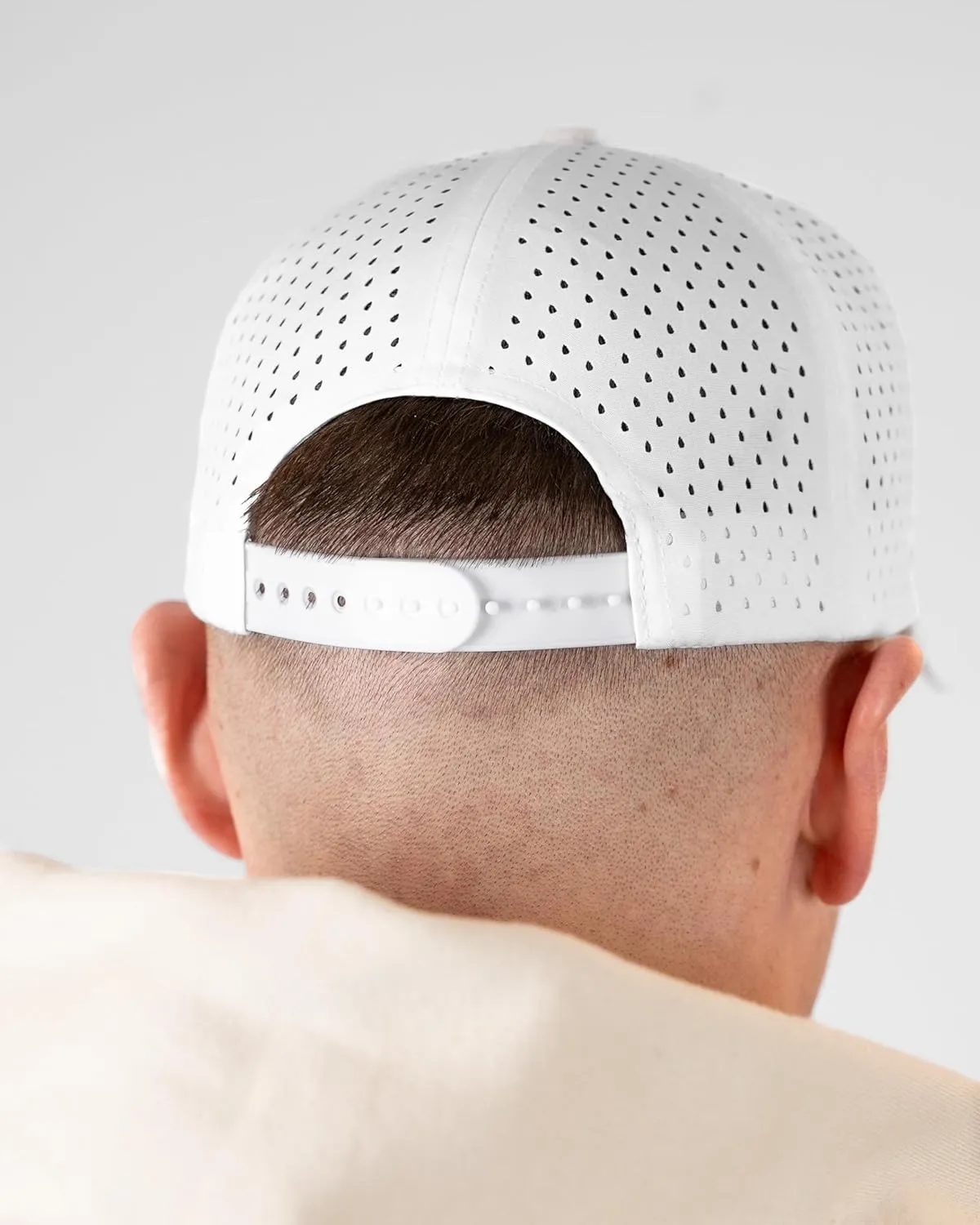 Perforated Snapback Hat – Christian Gym & Lifestyle Cap, Breathable Mesh Back, Embroidered Logo & Cross, Water-Resistant