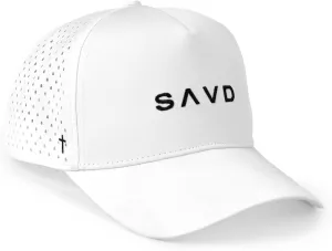 Perforated Snapback Hat – Christian Gym & Lifestyle Cap, Breathable Mesh Back, Embroidered Logo & Cross, Water-Resistant