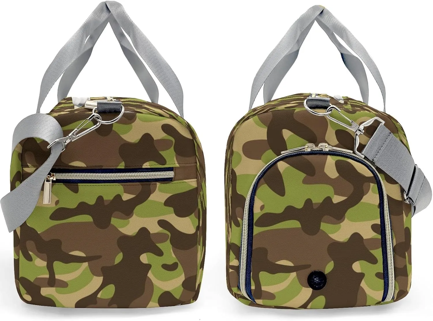 Personalized Cascade Camouflage Duffel Bag Travel Bag with Shoes Compartment Gym Yoga Sport Men Women Waterproof with Name