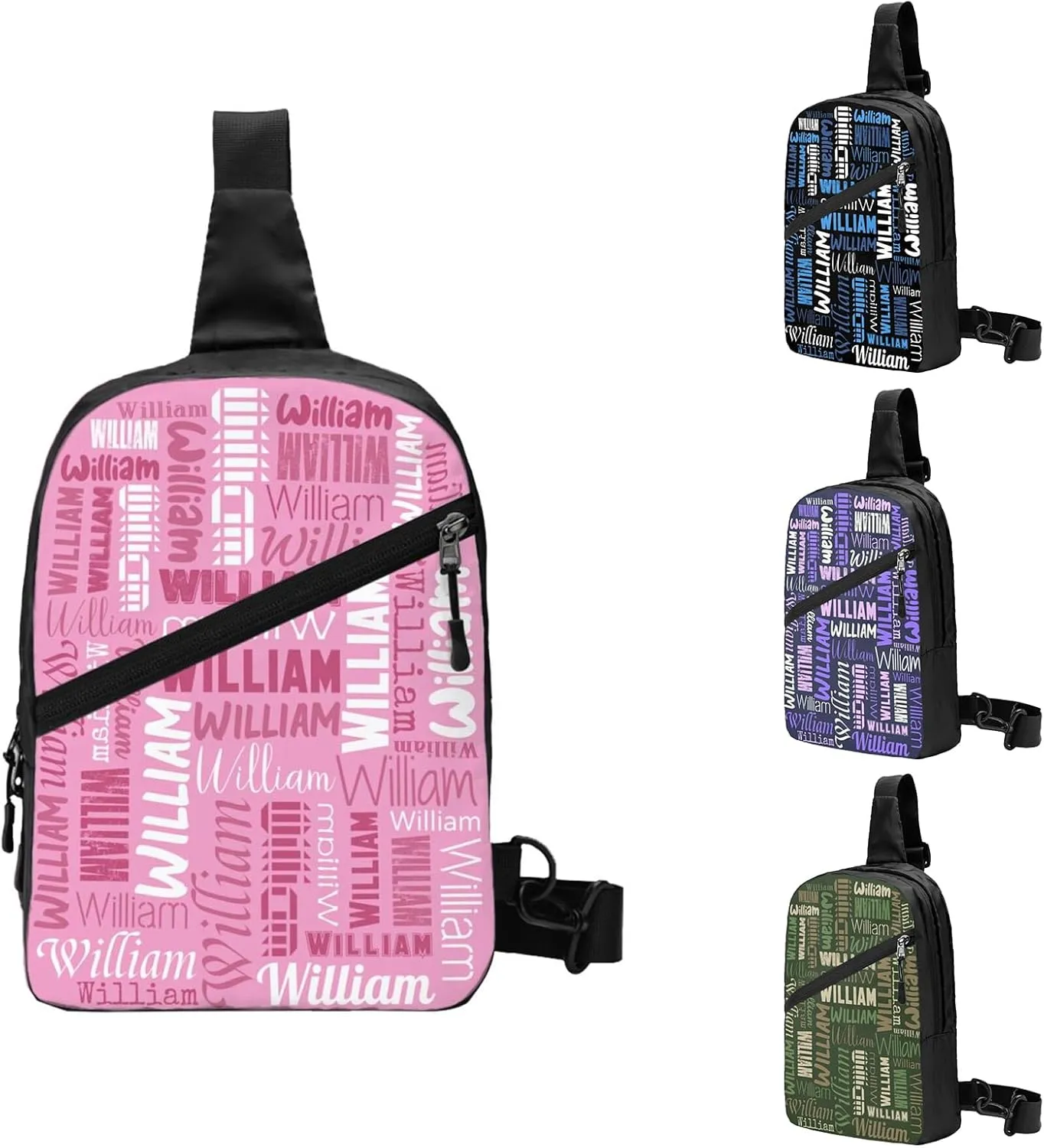 Personalized Crossbody Bags Customizable Chest Bag Customized Sling Bag Custom Sling Bags Customization Crossbody Bag