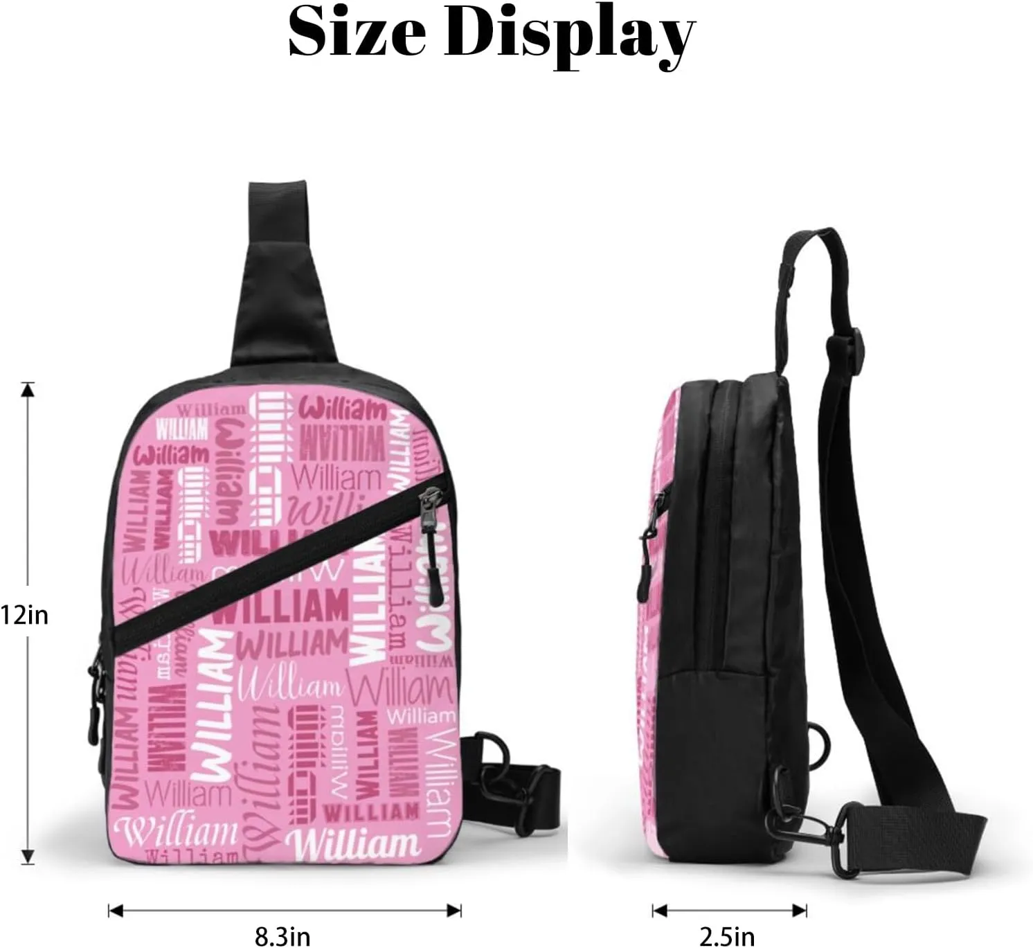 Personalized Crossbody Bags Customizable Chest Bag Customized Sling Bag Custom Sling Bags Customization Crossbody Bag